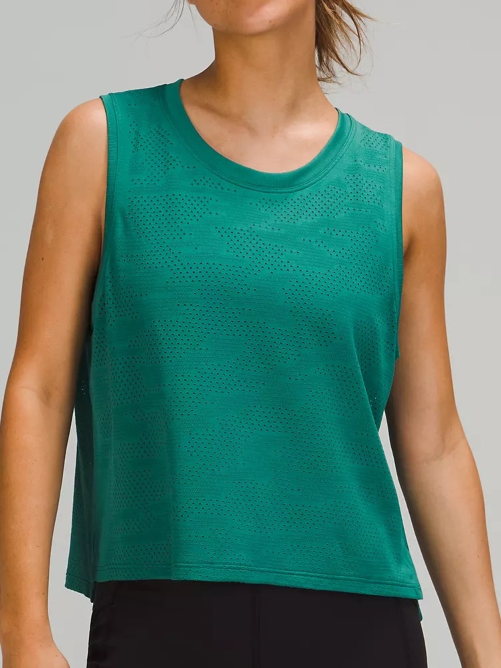 Lululemon Train to Be Tank, Dot Camo Teal Lagoon Sz10